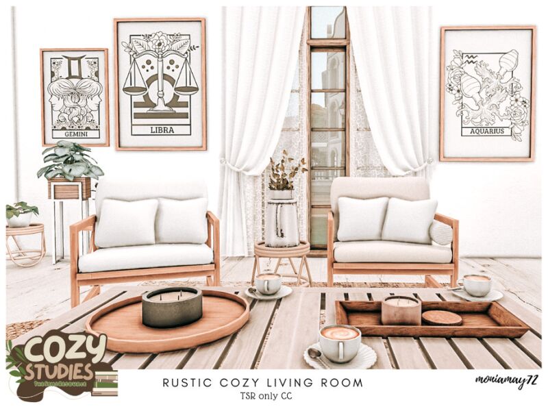 sims 4 cc rustic cozy living room tsr only cc by moniamay72 9