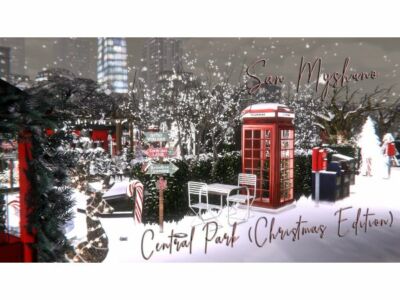 SAN Myshuno Central Park – Christmas Edition Sims 4 CC