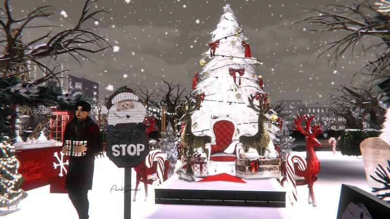 sims 4 cc san myshuno central park christmas edition by parissimmer 2