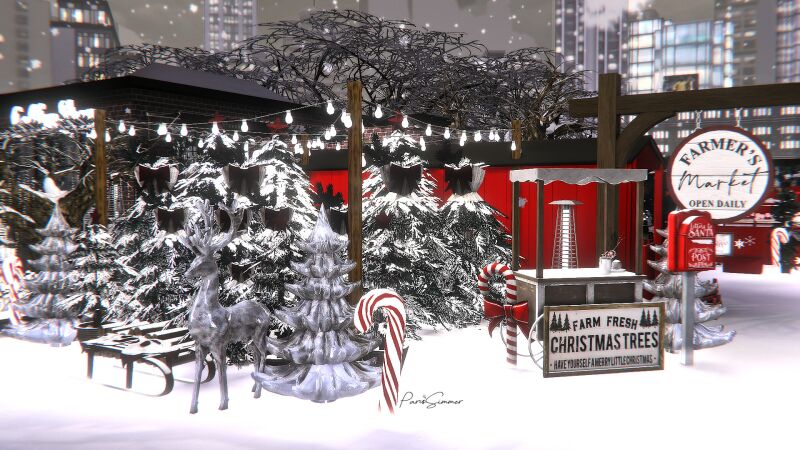 sims 4 cc san myshuno central park christmas edition by parissimmer 4