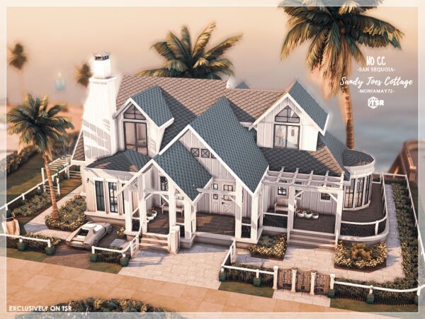 Sandy Toes Cottage – No CC Residential Lot Sims 4 CC