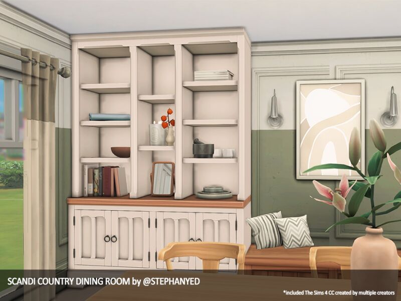 sims 4 cc scandi country dining room by stephanyed 4