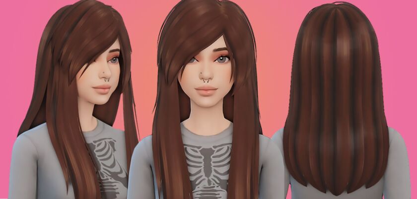 sims 4 cc scene queen hair by jellypaws 2