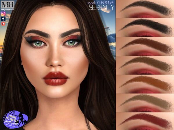 Serenity Eyebrows N358: Enhance Your Look Sims 4 CC