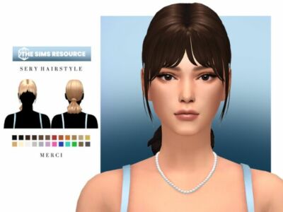 Sery Hairstyle: A Stunning Updo by Merci Sims 4 CC