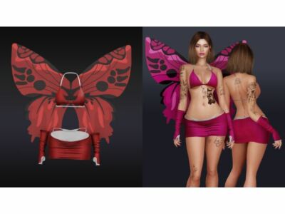 Sexy Butterfly by Beto Sims 4 CC