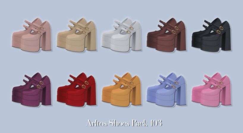 sims 4 cc shoes pack 103 by arltos 2