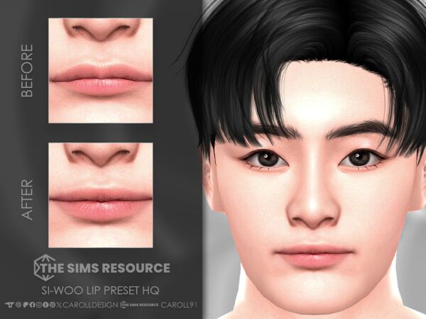 Si-Woo Lip Preset HQ for The Sims Sims 4 CC