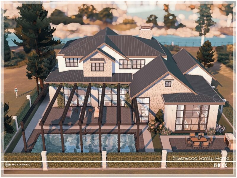 sims 4 cc silverwood family home no cc 3