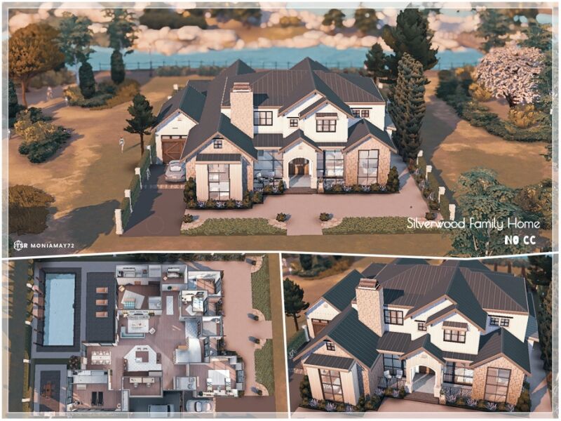 sims 4 cc silverwood family home no cc 4