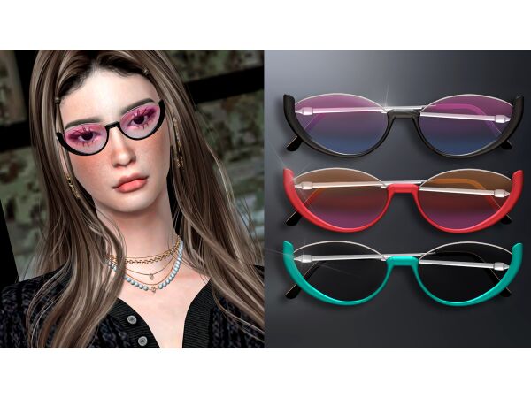 Stylish Cat Eye Sunglasses by Mydarling20 Sims 4 CC