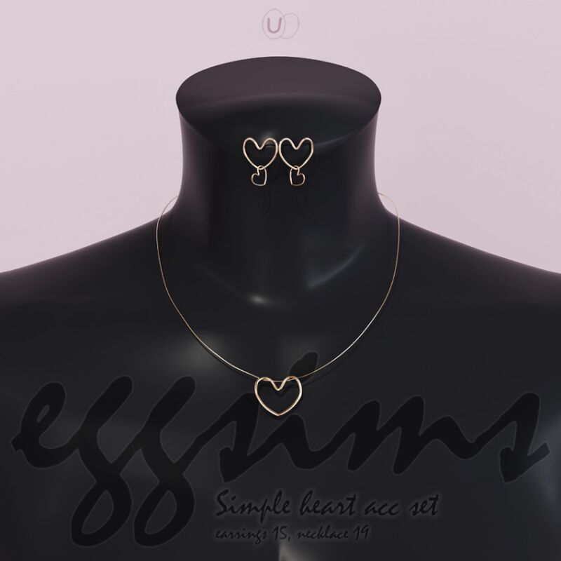 sims 4 cc simple heart acc set by eggsims 2