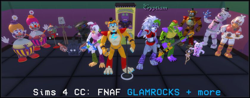 Sims 4 – Fnaf CC: Glamrock Animatronics + Random CC Pack! Sims 4 CC