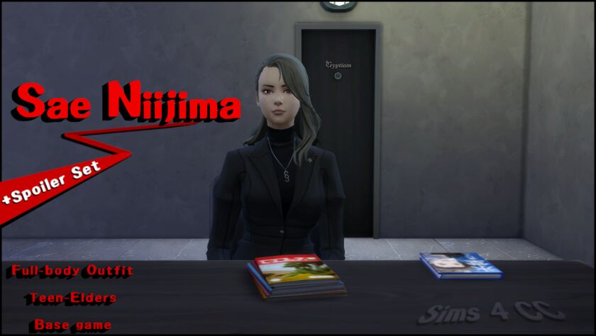 Sims 4 CC – Persona 5 Royal: Sae Niijima Outfit Sets Sims 4 CC