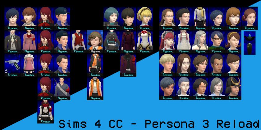 Sims 4 Persona 3 Reload CC Collection Update Sims 4 CC