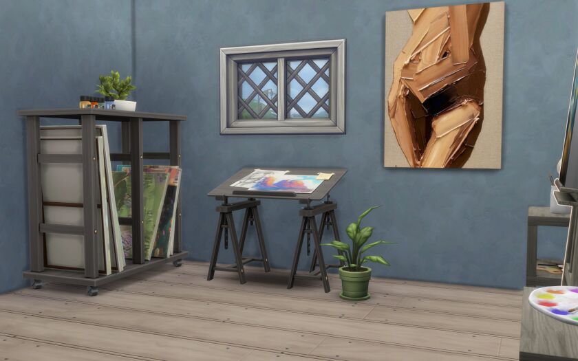 sims 4 cc small art studio screenshots 4