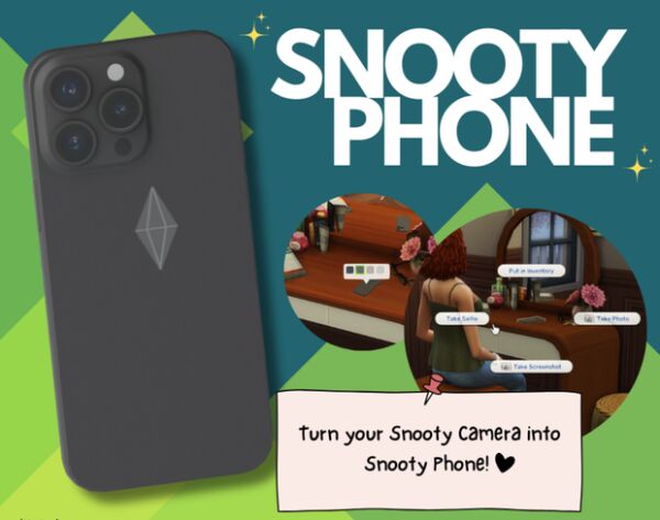 Capture Moments with Snooty Phone Mod Sims 4 CC