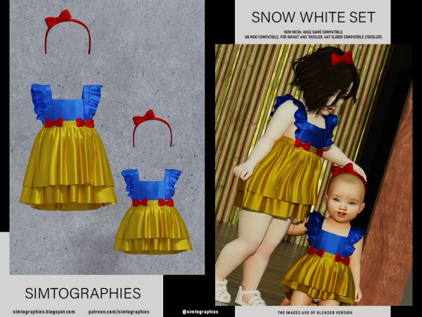 Enchanting Snow White Set Sims 4 CC