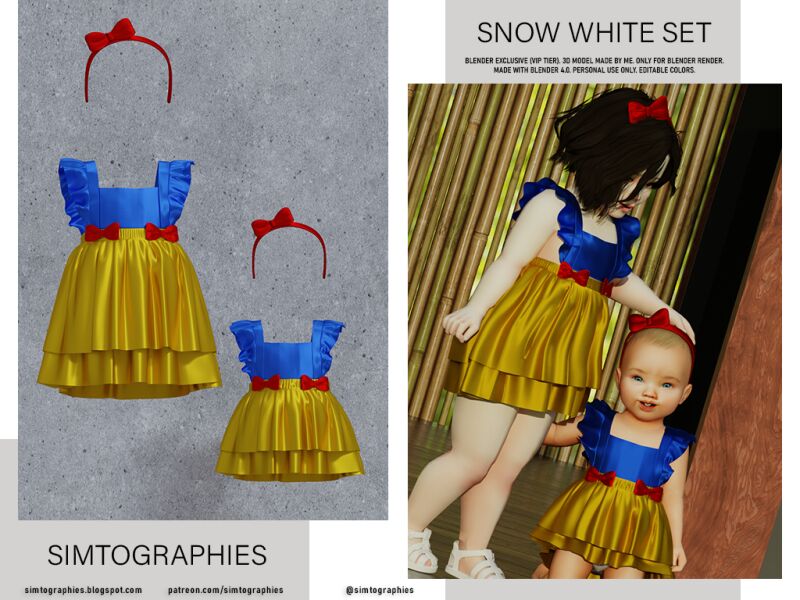 sims 4 cc snow white set 2