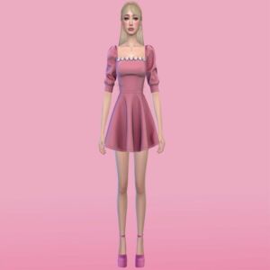 Soft Pink CAS Background Sims 4 CC