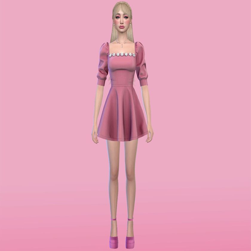 Soft Pink CAS Background Sims 4 CC