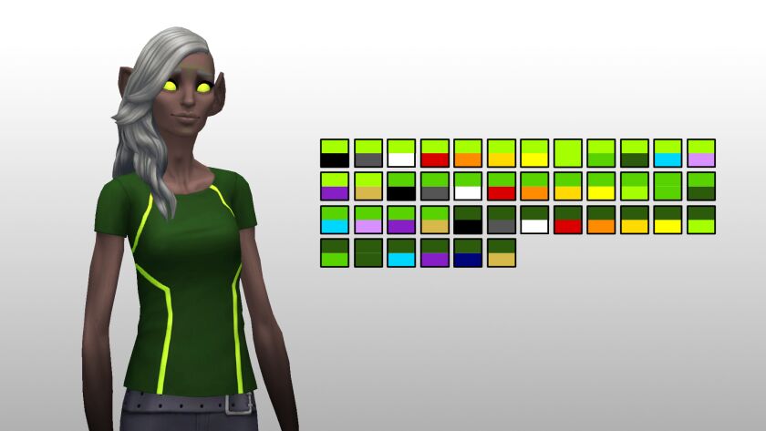 sims 4 cc spa day shirt piping recolor set 4