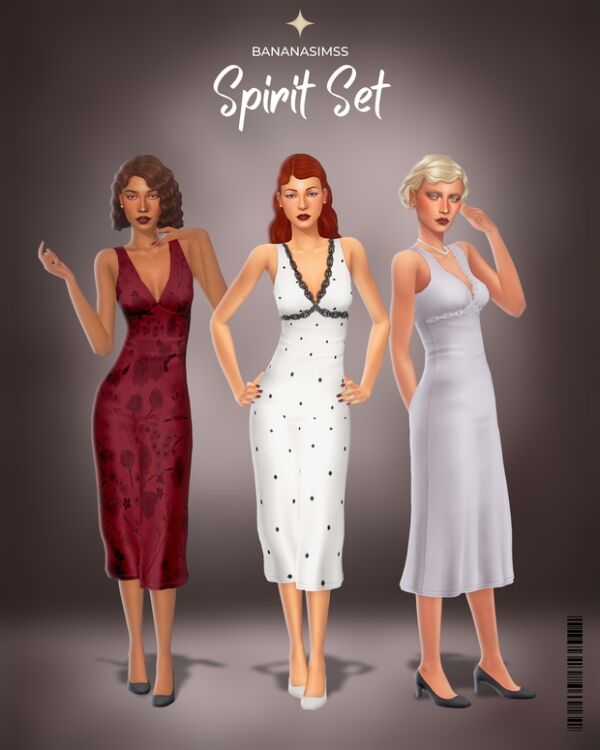 Spirit Set by BananaSimss – Custom Dresses Sims 4 CC