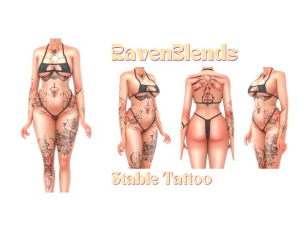 Stable Tattoo by Ravenblends Sims 4 CC