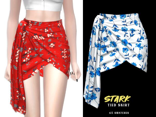 Stark Tied Skirt Sims 4 CC