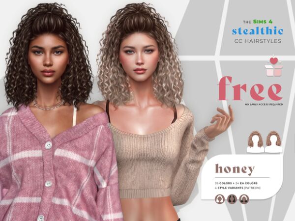 Stealthic – Honey Hair Sims 4 CC