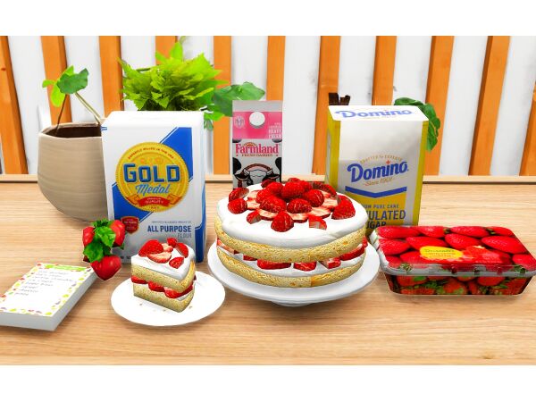 Delicious Strawberry Shortcake Recipe You Can’t Miss! Sims 4 CC