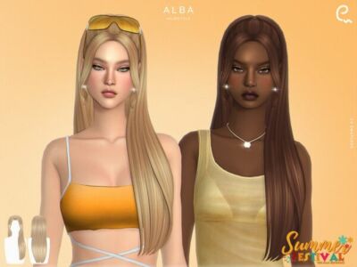 Summer Festival – Alba Hairstyle Sims 4 CC