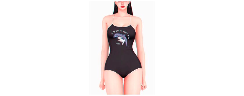 sims 4 cc sunflower swimsuit by plbsims sunflower 3