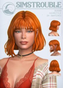 Susan Hairstyle: Short and Stylish Sims 4 CC