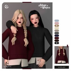 Sweater Shirt – Autumn Whispers Collection Sims 4 CC