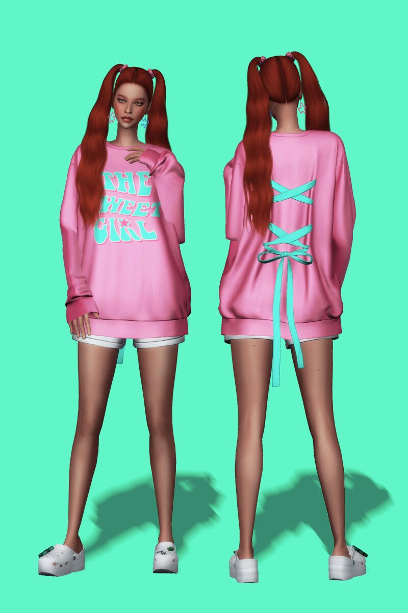 sims 4 cc sweatshirt w lace up back by gorillax3 2