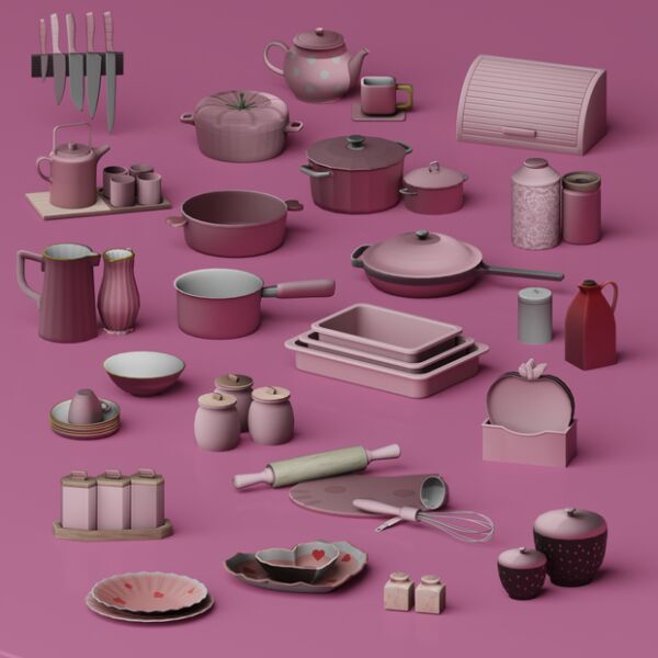 Sweet N’ Stylish Kitchen Clutter Set | Part 2 Sims 4 CC