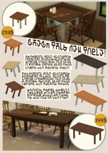 Stylish Tables Collection – 30 Swatches Sims 4 CC