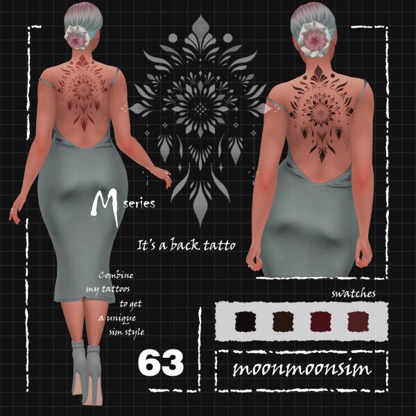 Tattoo M63 Collection Sims 4 CC