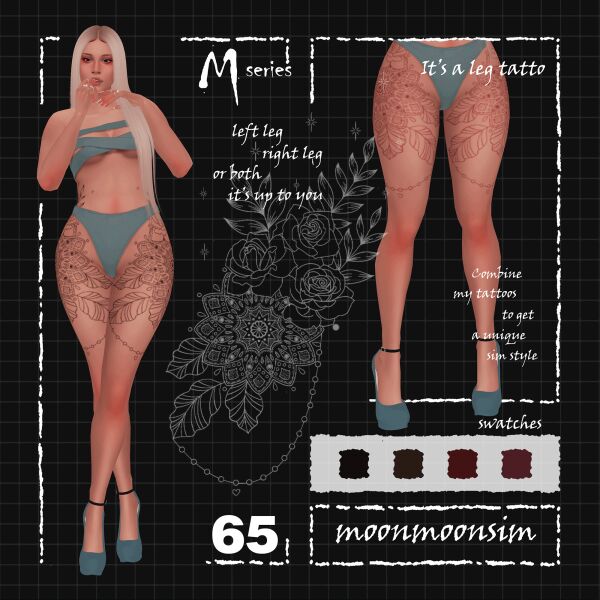 Stunning Tattoo M65 by Moonmoonsim Sims 4 CC