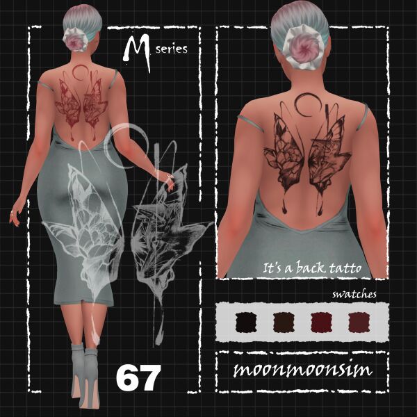 Tattoo M67 By Moonmoonsim Sims 4 CC