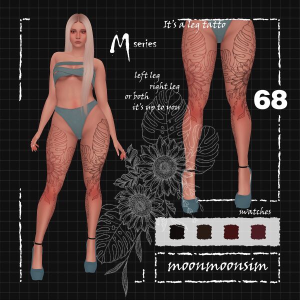 Tattoo M68 by Moonmoonsim Sims 4 CC