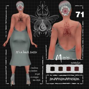 Stunning Tattoo M71 by Moonmoonsim Sims 4 CC