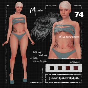 Tattoo M74 by Moonmoonsim Sims 4 CC