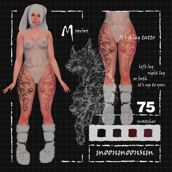 Tattoo M75 By Moonmoonsim Sims 4 CC