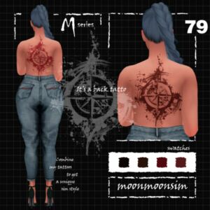 Tattoo M79 By Moonmoonsim Sims 4 CC