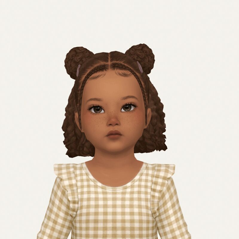 sims 4 cc teddy puffs hair by lijoue 2