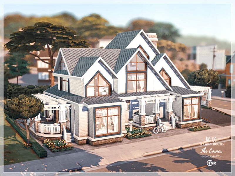 sims 4 cc the corner house no cc lot by moniamay72 2