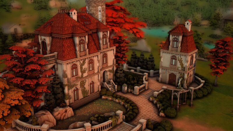 sims 4 cc the marigold chateau makeover by lollisimsi 2