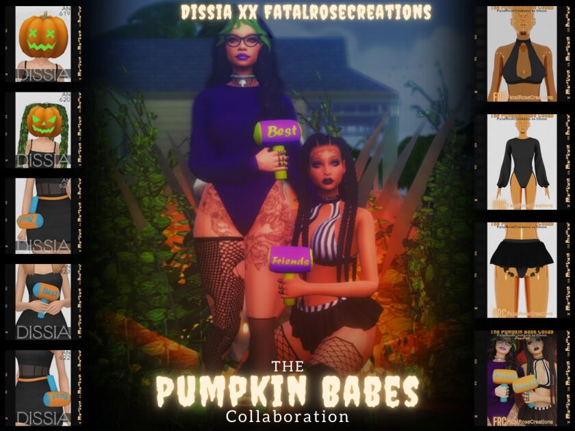 sims 4 cc the pumpkin babes collab by 2